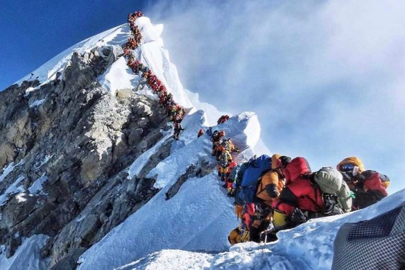 Overcrowding on Mount Everest has led to an ever-growing amount of rubbish left behind.