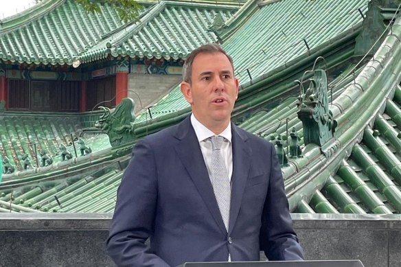 Treasurer Jim Chalmers flew into Beijing amid a flurry of economic activity by authorities this week.