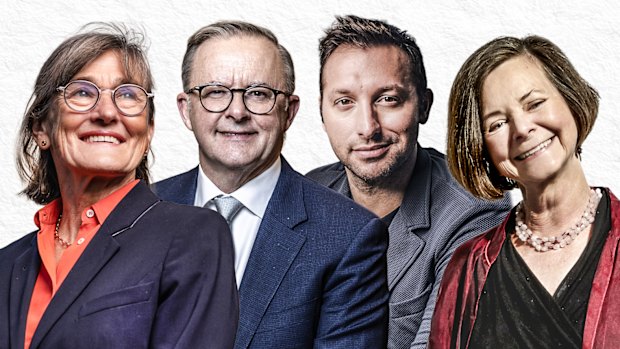 Louise Herron, Anthony Albanese, Ian Thorpe and Geraldine Brooks.