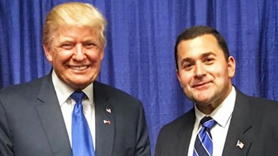 Nick Adams with US President Donald Trump.