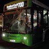 Police are appealing for witnesses after several e-bike riders threw rocks at a bus, causing it to crash.