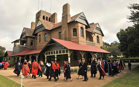 The University of New England was founded in the 45-room homestead Booloominbah, donated by the great-grandfather of chancellor James Harris in 1937.