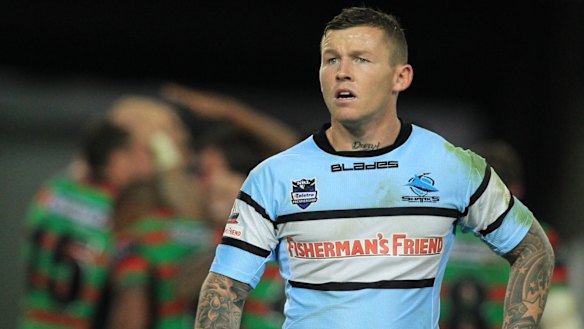 Todd Carney at the Sharks in 2012.