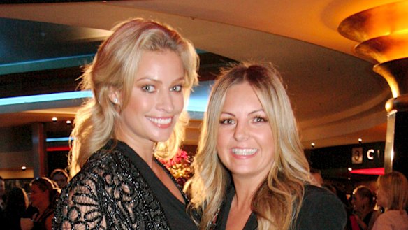 Jo Ferguson with her one-time best friend Kristy Hinze in 2010.