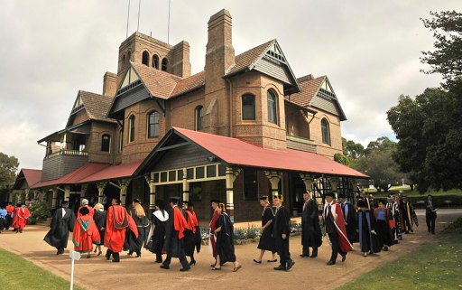 The University of New England was founded in the 45-room homestead Booloominbah, donated by the great-grandfather of chancellor James Harris in 1937.