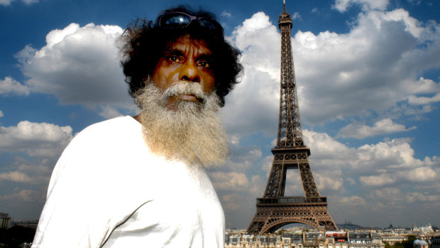 Aboriginal artist John Mawurndjul in Paris, where his work has been shown since 1989. 