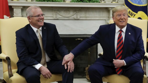 US President Donald Trump welcomed Australian Prime Minister Scott Morrison to the Oval office last September, before the pandemic.