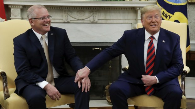 Scott Morrison and President Donald Trump during the PM's visit to the White House.
