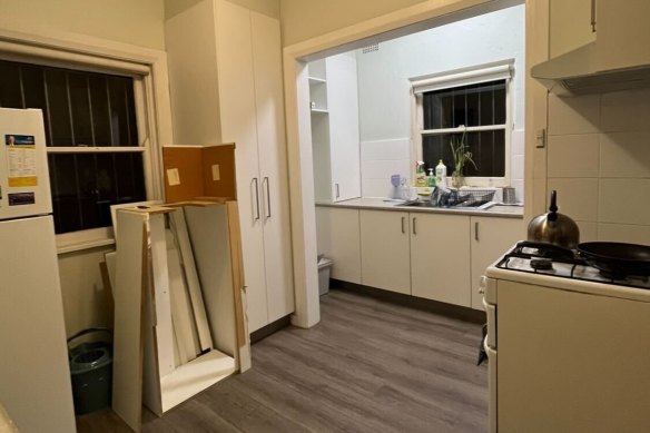 Running repairs to the hot water system in Millie Muroi’s former Sydney apartment.
