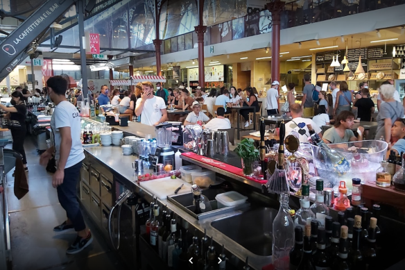 The main hall at the Mercato Centrale in Florence.