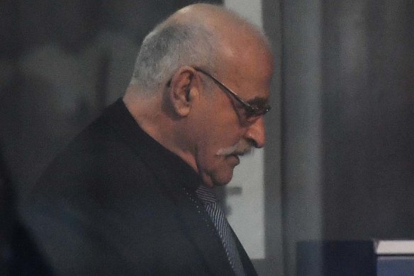 Carlo Squillacioti arrives at court before being jailed.