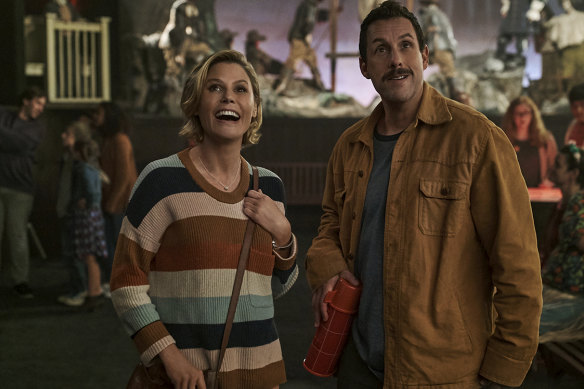 Julie Bowen and Adam Sandler star in Hubie Halloween.