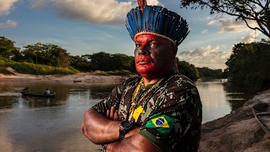 Claudio Jose da Silva, the coordinator of the “Forest Guardians” of Caru Indigenous Territory, Maranhao state, who patrol the land to detect illegal logging.