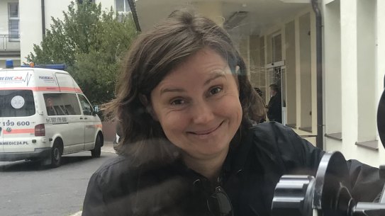 On the set of Lesssons In Love: co-director Kasia Mateja.