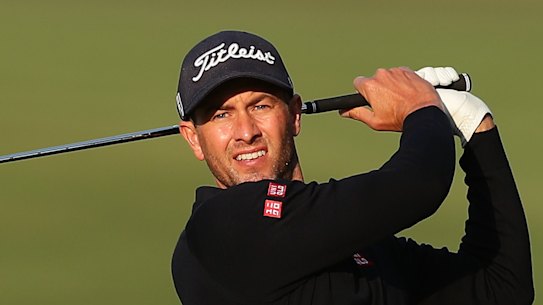 Adam Scott gets a feel for The Australian Golf Club on Wednesday.