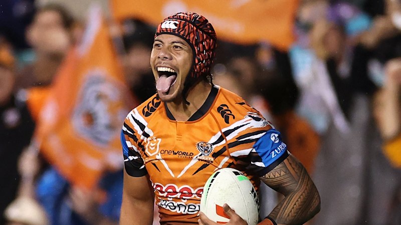 Jarome and hosed: Luai hat-trick seals stunning Leichhardt farewell for Tigers