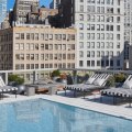 The pool deck at Virgin Hotels New York.