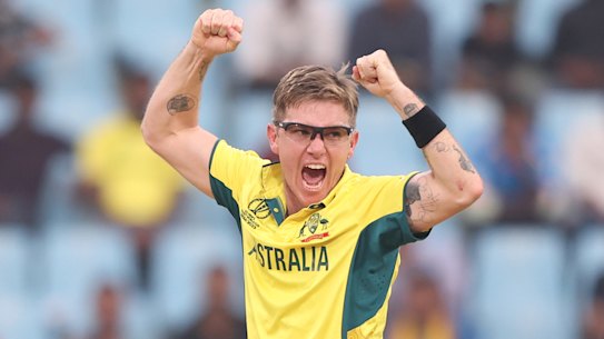 Adam Zampa claimed wickets from successive deliveries against Sri Lanka.