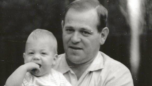 Brett Sutton with his father, Terry Sutton, pictured in 1970. 