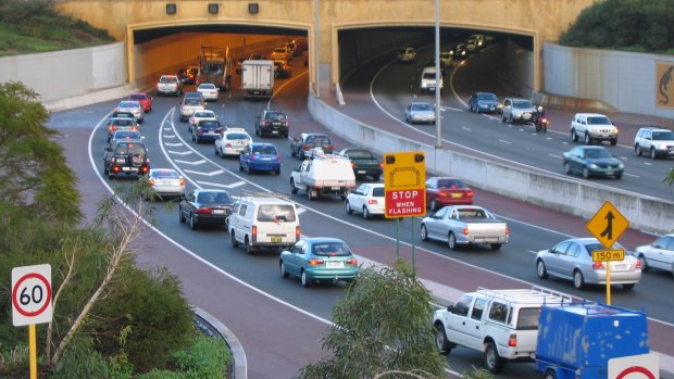 The Graham Farmer Freeway tunnel was closed on Monday.