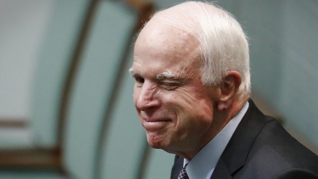Ankle bracelet? US Senator John McCain is also target of conspiracy theories.