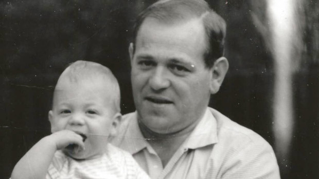 Brett Sutton with his father, Terry Sutton, pictured in 1970. 