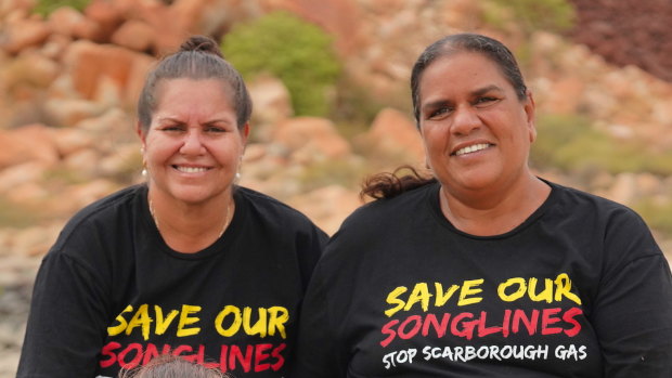 Raelene Cooper and Josie Alec want to be consulted by Woodside about its plans to reduce the environmental impact of its Scarborough gas project.