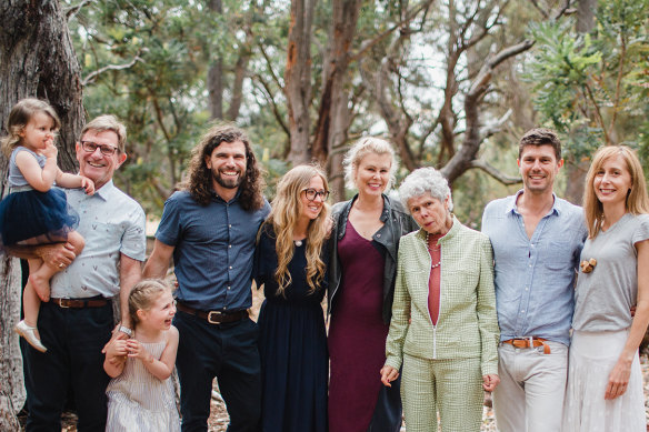 Emma Potter, fourth from right, with her mother and siblings. 