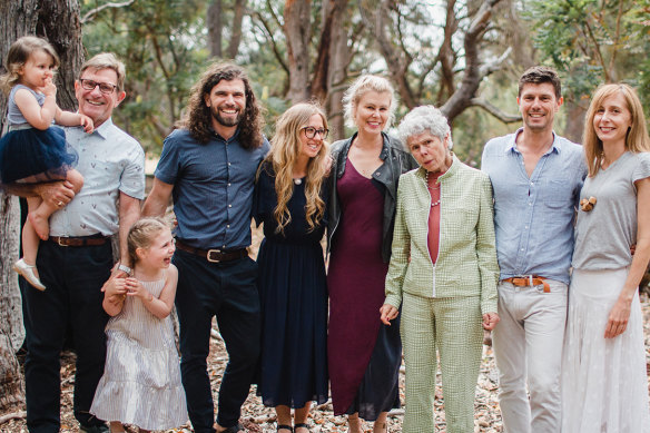 Emma Potter, fourth from right, with her mother and siblings. 