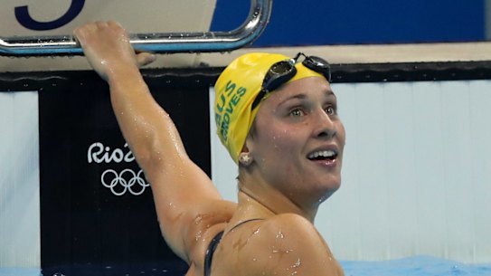 Australia’s Madeline Groves wins a semifinal of the women’s 200-meter butterfly during the swimming competitions at the 2016 Summer Olympics, Tuesday, Aug. 9, 2016, in Rio de Janeiro, Brazil. (AP Photo/Lee Jin-man)