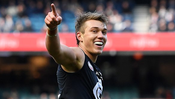 This way to the top? Key Blue Patrick Cripps.