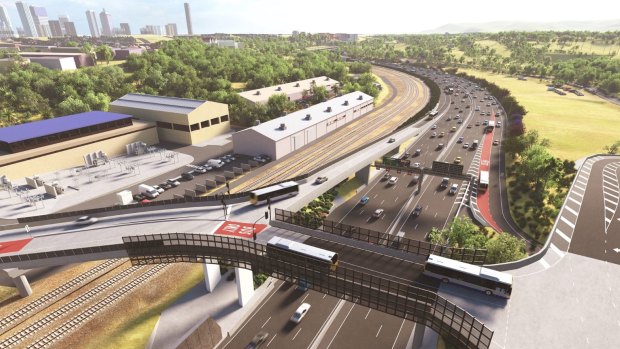 Inner City Bypass is widened from three lanes to four lanes and a new ramp is added to the Royal Brisbane and Women's Hospital to get more access to buses. 