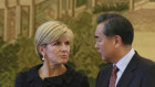 Julie Bishop and Wang Yi in 2016 during one of their many meetings. 