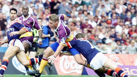 Thorn in 2000, his final season with the Broncos before converting to rugby for the first time.