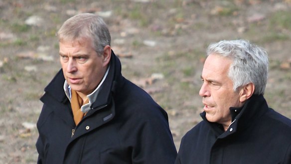 An infamous image shows Prince Andrew and sex offender Jeffrey Epstein walking through New York’s Central Park in December 2010.