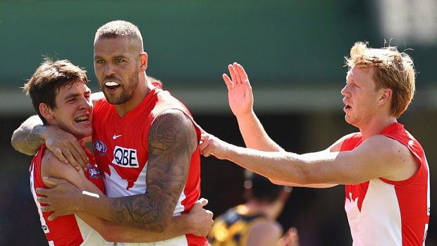 Lance Franklin has two. 
