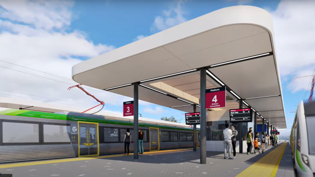 The shelters of the proposed Bayswater train station have been the source of social media jokes for their resemblance to a Bunnings trestle table.
