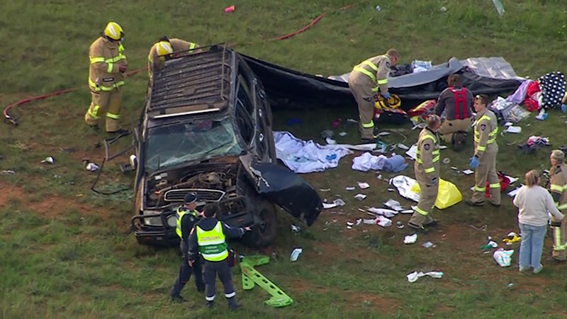 Child killed, six injured after car rolls near Bacchus Marsh