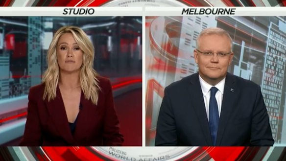 Leila McKinnon interviewed Scott Morrison on A Current Affair on January 3.