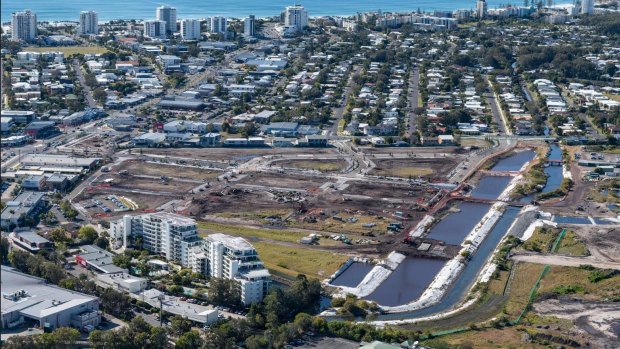 The new Maroochydore CBD begins to emerge from the ground.