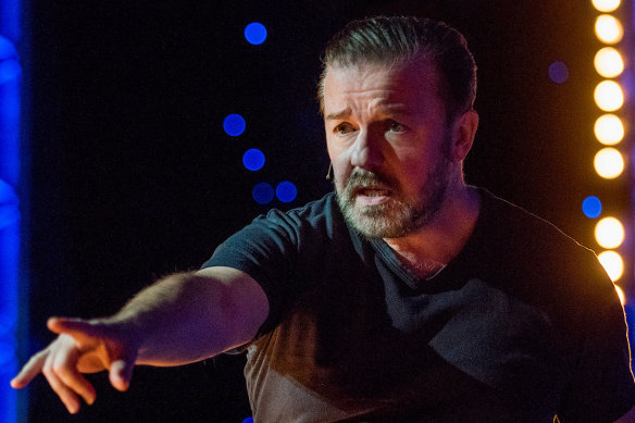 Ricky Gervais in his new Netflix special <i>SuperNature</i>.