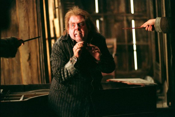 Timothy Spall in one of his other famous roles, as Peter Pettigrew in the Harry Potter movies.