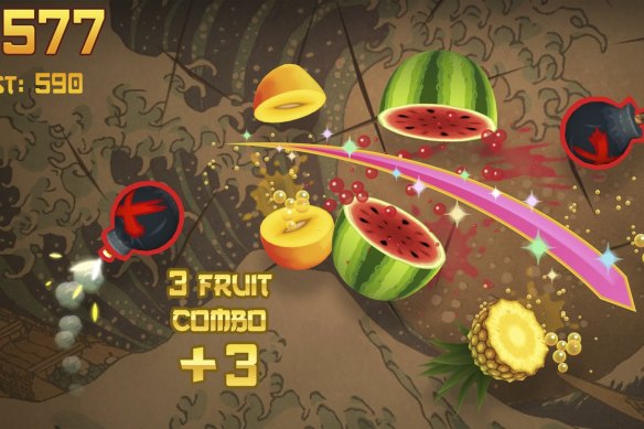 Fruit Ninja is an Australian-made smartphone game favourite. 