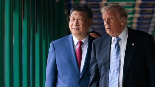 Trump and Xi at the Zhongnanhai Garden.