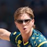 Australia’s Adam Zampa reacts.