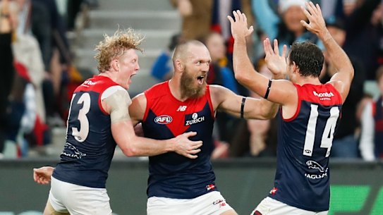 Clayton Oliver, Max Gawn, Michael Hibberd and their Demons brethren stormed to a convincing win over Hawthorn.