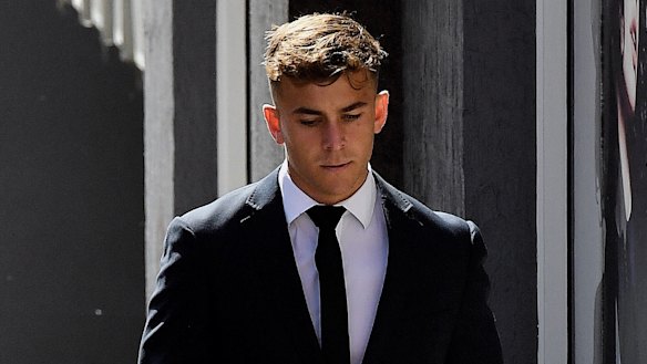 Jack de Belin trial: NRL star wipes away tears during sister's evidence