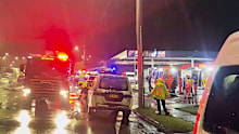 Bystanders attempted to free the man from under the ute before paramedics arrived.