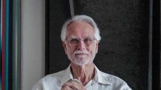 Paul Guest at home among his substantial collection, part of which is going to the Bendigo Art Gallery.  