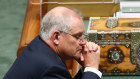 Scott Morrison in parliament this week: seven crossed the floor.